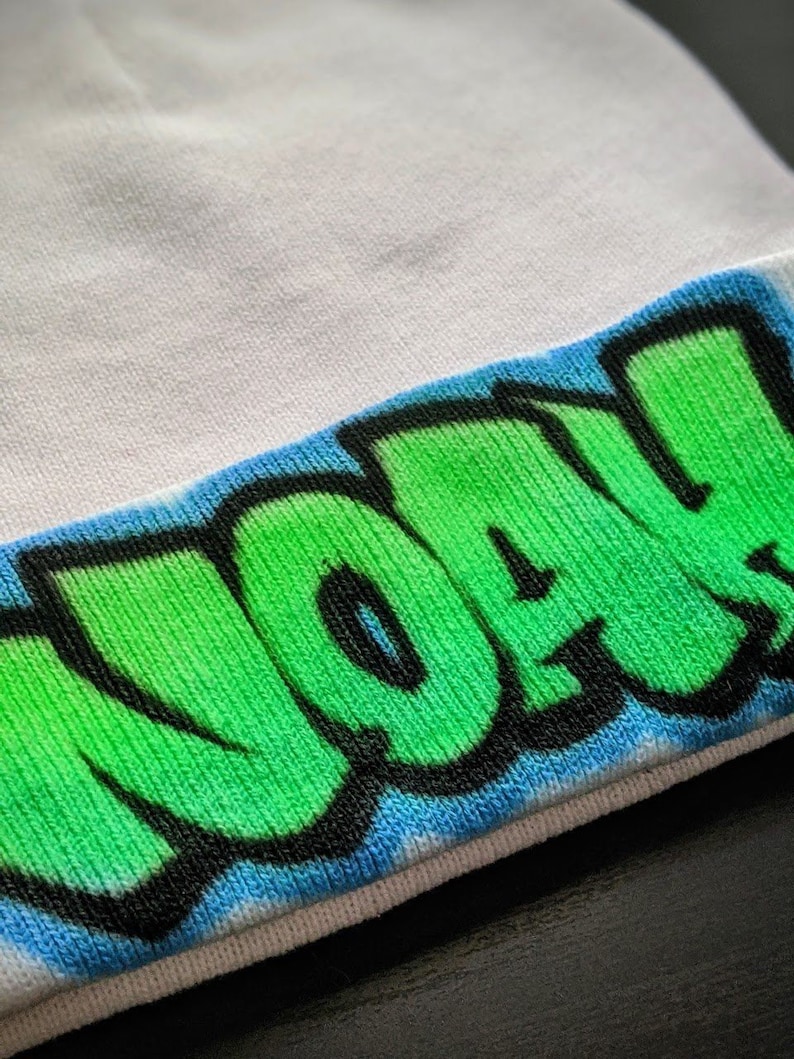 Custom Airbrush Beanie | Personalized Winter Hat | Hand Painted, For Adults and Kids image 1