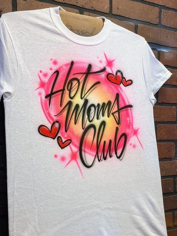 Script Hearts Style Custom Airbrush T Shirt Design 