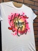 Airbrush T Shirt with your custom name or text | Script Hand lettering Style 