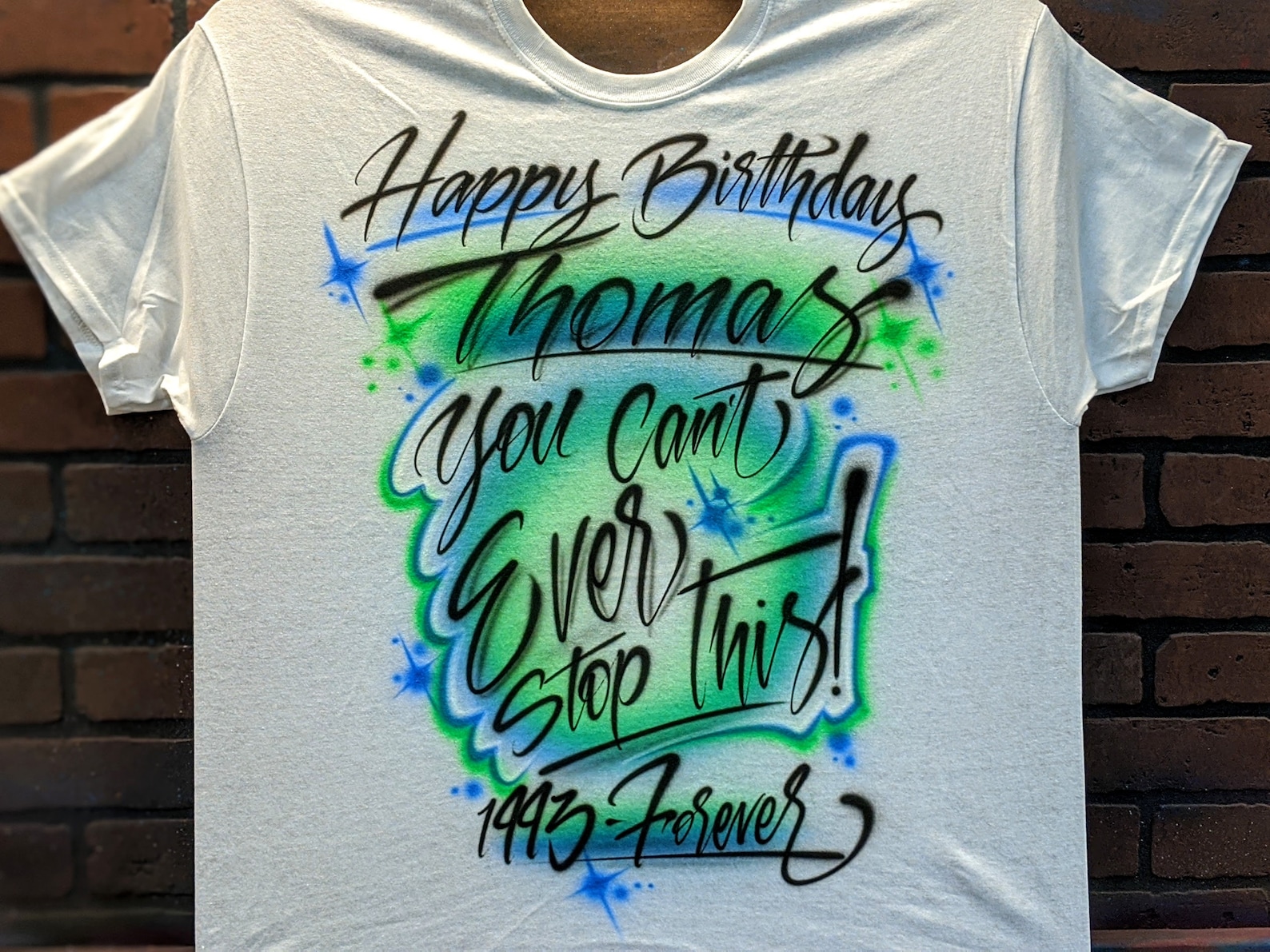 Custom Airbrush Birthday Shirts With Personalized Name Etsy