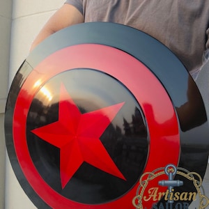 Captain America Shield Prototype Replica – Unique Cosplay, Decor, Gift – Free Engraving image 2