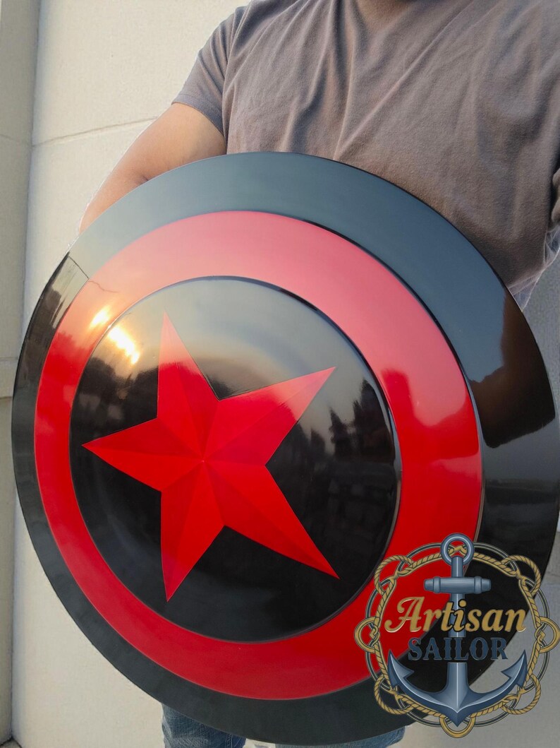 Captain America Shield Prototype Replica – Unique Cosplay, Decor, Gift – Free Engraving image 2