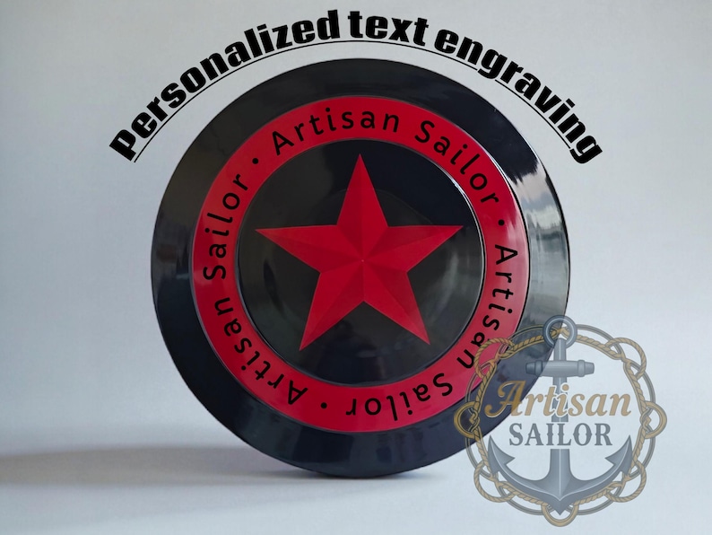 Captain America Shield Prototype Replica – Unique Cosplay, Decor, Gift – Free Engraving image 1