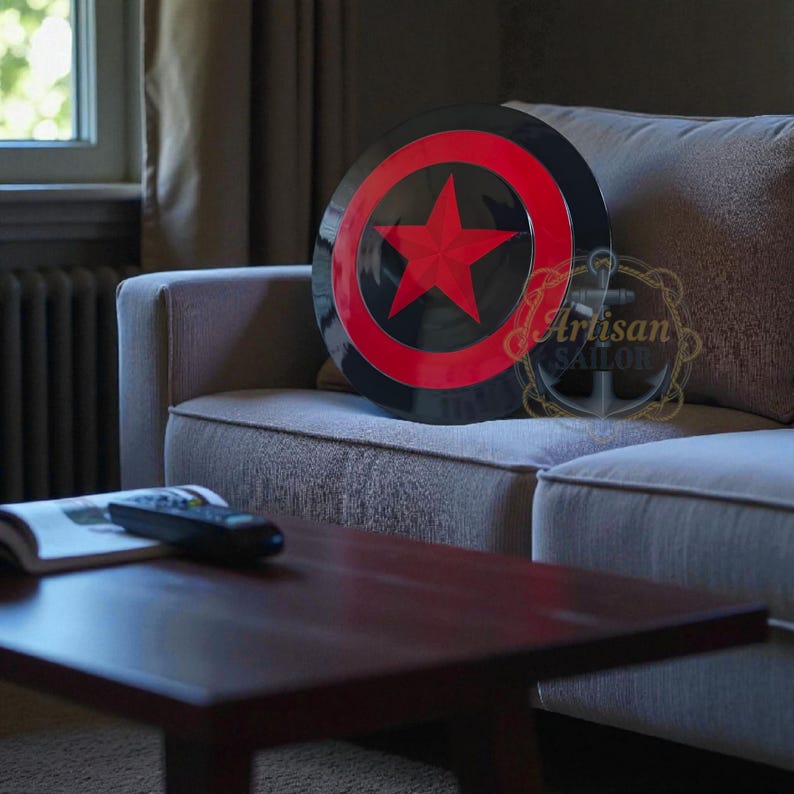 Captain America Shield Prototype Replica – Unique Cosplay, Decor, Gift – Free Engraving image 3