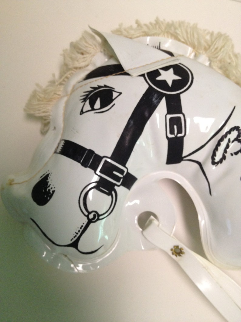 Vintage 60's Broom Tail Red/White Hobby/Stick Horse Etsy