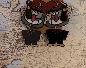 Pendientes de botón con cabezón de Grunkle Stan