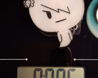 Handgeschilderde Ghost Girl-badgehouder, lichtgewicht ID-kaarthaspel