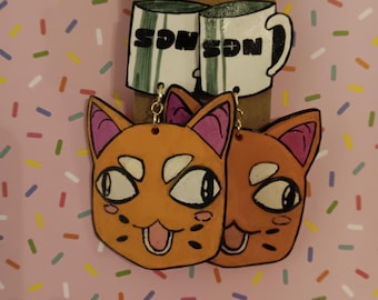 SDN-mok Cat Mascot Mr. Whiskey Oorknopjes