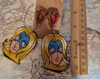 Handgemaakte blonde blazeroorbellen