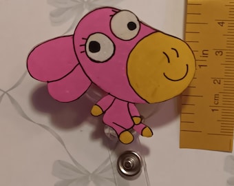 Badgehouder knuffeldier *foto's voor maat en gewicht*