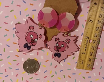 Leeuw oorbellen met de hand getekend handgemaakt