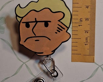 Badgehouder Angry Vault Boy, lichtgewicht ID-kaarthaspel