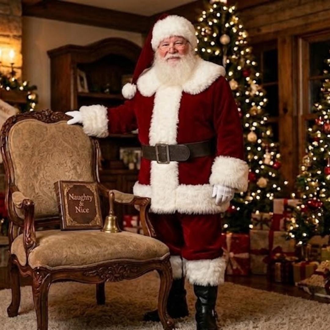 Professional Santa Claus Suit:deluxe Velvet Santa Costume With Faux Fur ...