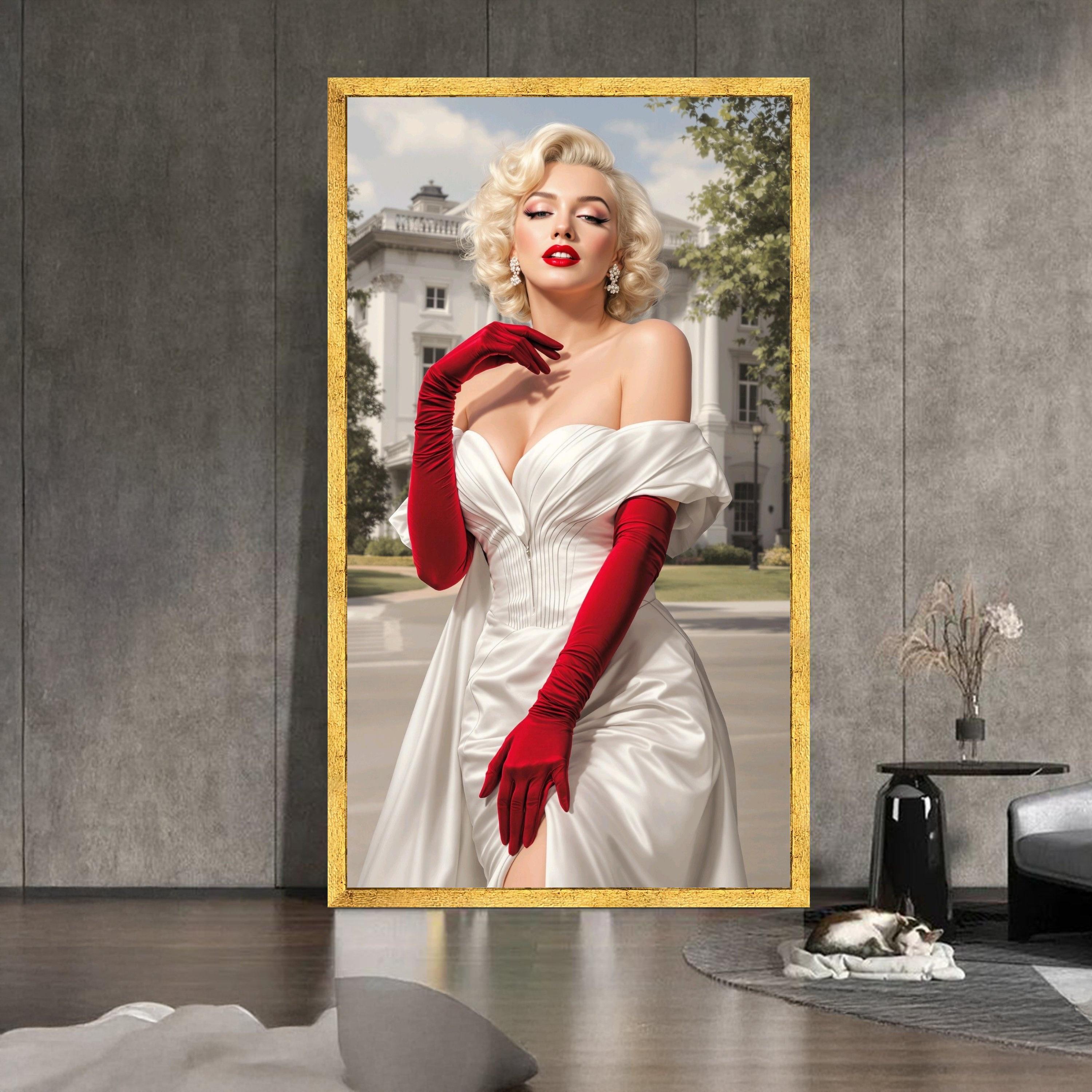 Glamorous Vintage Style Woman Canvas, Retro Hollywood Glamour Wall Art ...