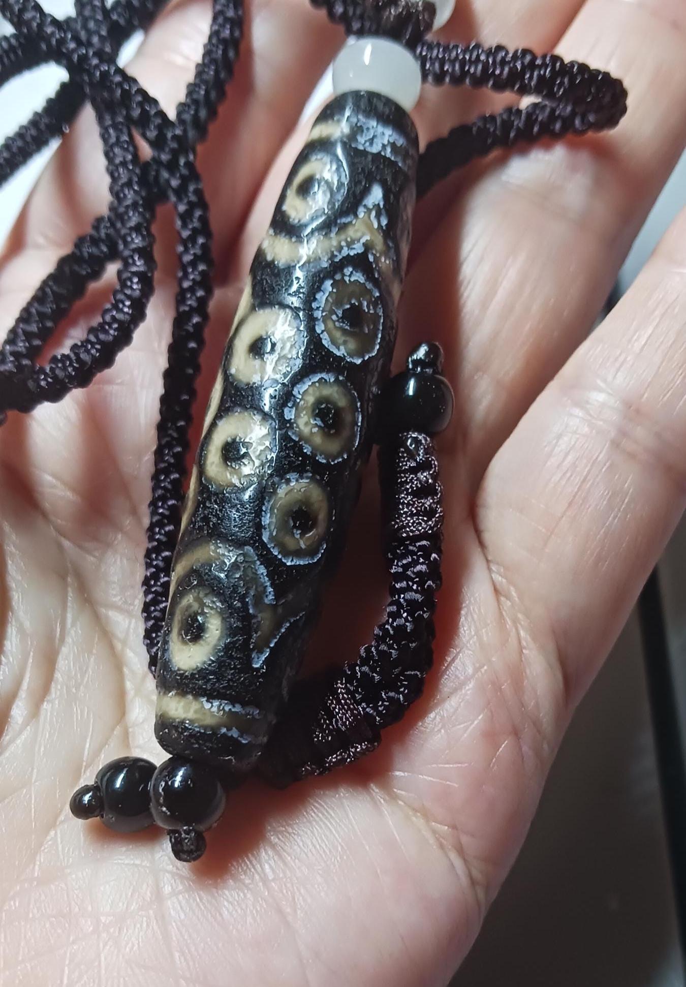 チベット瑪瑙ビーズペンダント：21眼のお守り、58 x 13 mm - Etsy 日本