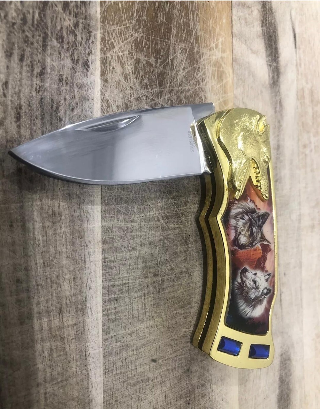 フランクリン ミント  コレクターナイフ フランクリンミント 折りたたみナイフ コレクターウルフ - Etsy 日本