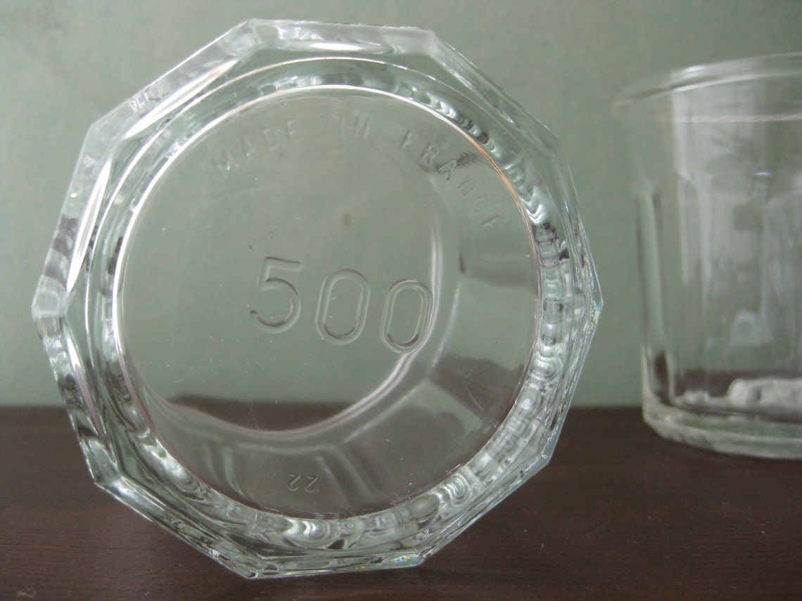 Seven Vintage French Jelly Jar Glasses/Working Glasses with Etsy