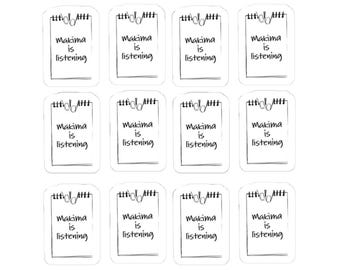 Ella está escuchando / Pegatina de manga