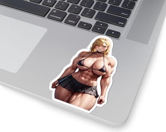 Pegatina de mamá musculosa / Pegatina de chica musculosa, pegatina de meme