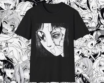 Camiseta de meme de manga/anime falso, divertida camiseta de anime