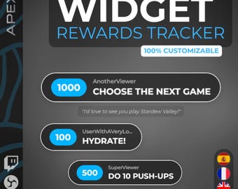 Twitch Channel Points Alert Widget | Animated "Pill" Overlay for Rewards, Messages, and Queue | Customizable Stream Tool
