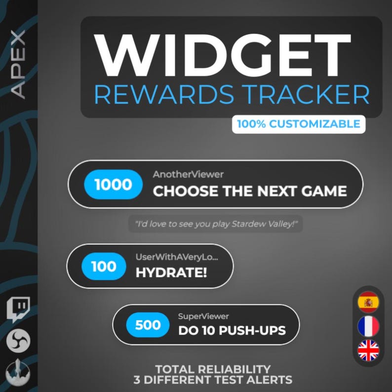 Twitch Channel Points Alert Widget | Animated 