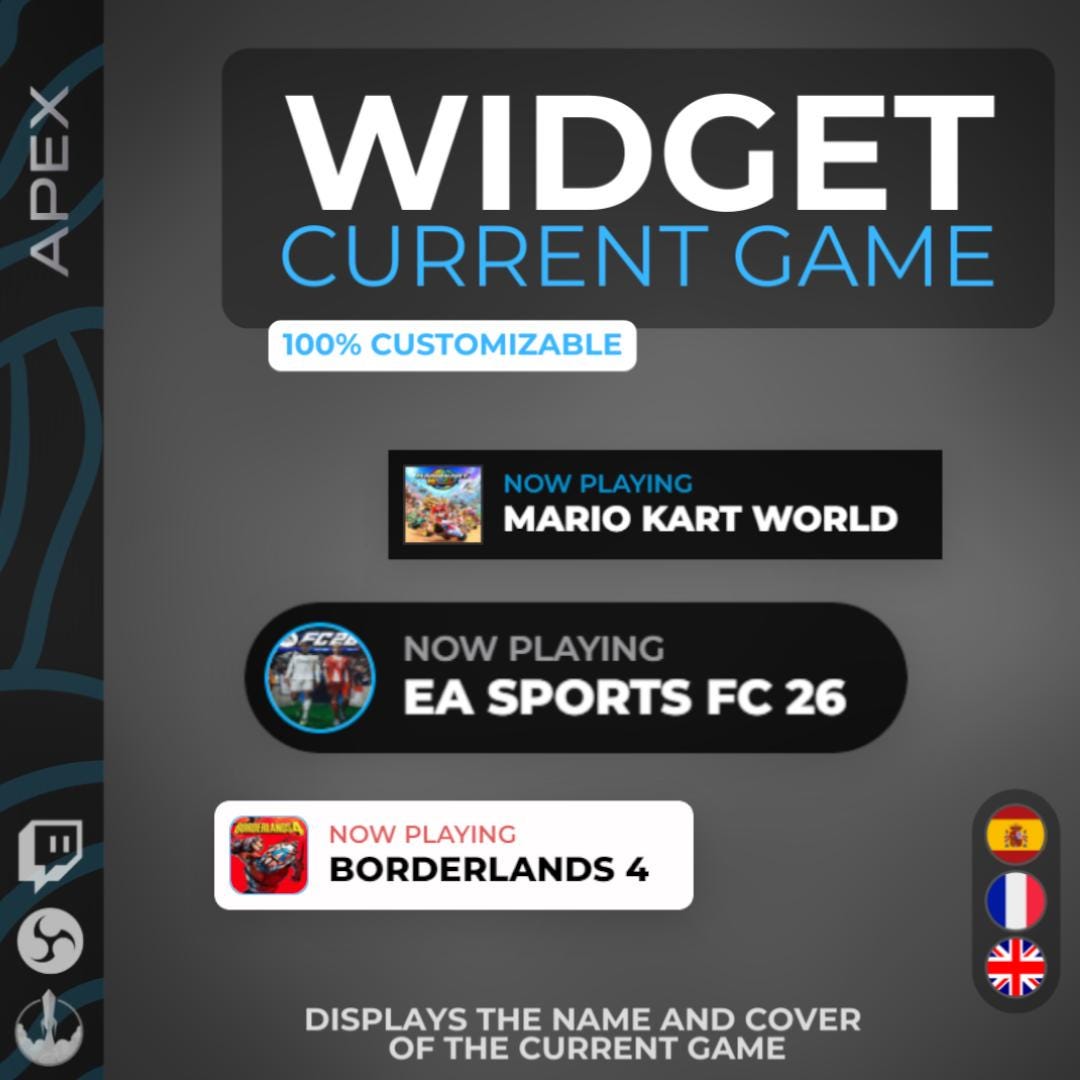 Block Photo Widget Game Twitch Widget Current Game PRO | Shows Game & Cover | Automatic Overlay ...