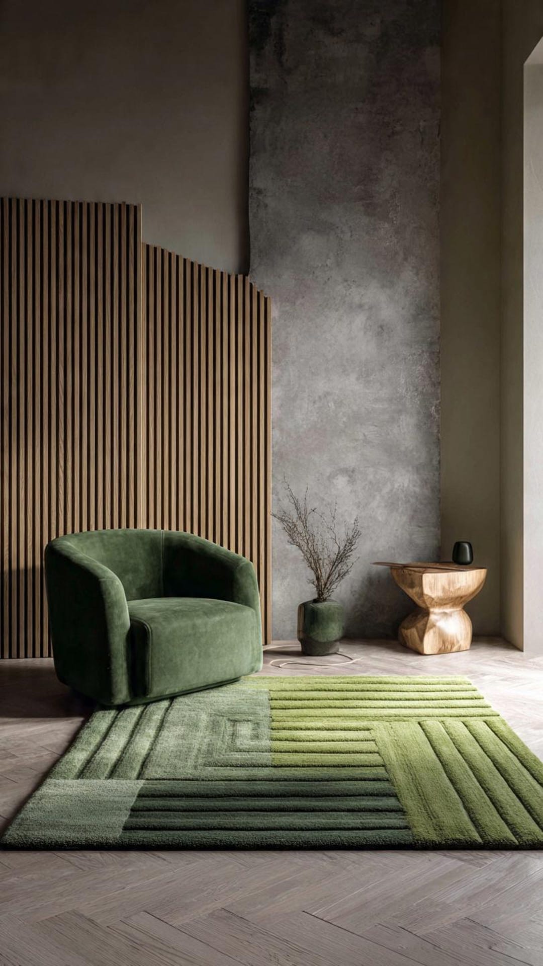 Organic Green Rug Organic Rug Forest Greenery Tufted Rug Handmade Wool Rug | Contemporary ...