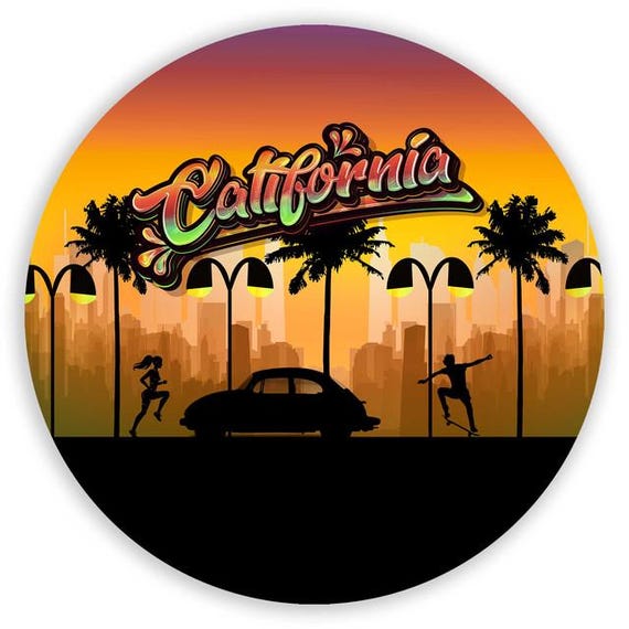 California Inspired Round Backdrop | Round Backdrop Cover | Photo Photography Background