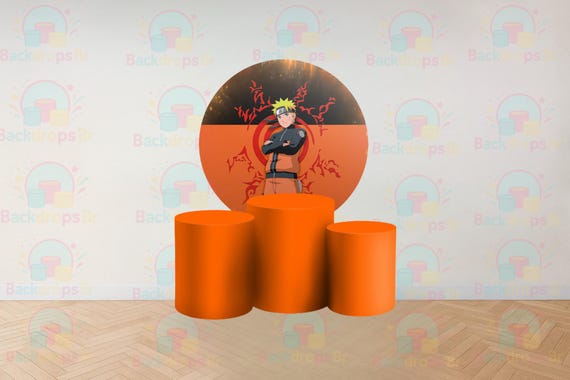 Cartoon Ninja Inspired Round Backdrop Cylinders Cover Round Backdrop Cover Photo Photography Background