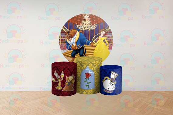 Princess Cartoon Inspired Round Backdrop Cylinders Cover Round Backdrop Cover Photo Photography Background