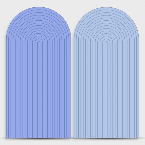 Ripple Arch Backdrop cover Set of 2 light purple | Roman Panel | imitation wood