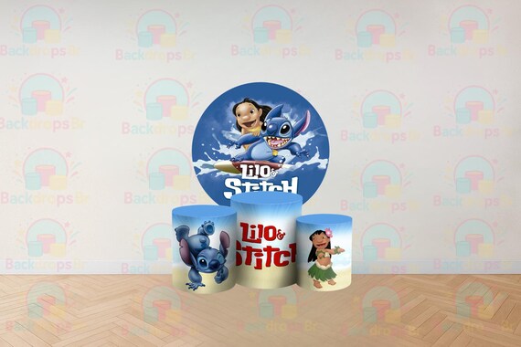 Cartoon hawaiian alien Inspired Round Backdrop Cylinders Cover Round Backdrop Cover Photo Photography Background