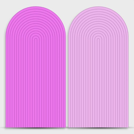 Ripple Arch Backdrop cover Set of 2 light rose | Roman Panel | imitation wood