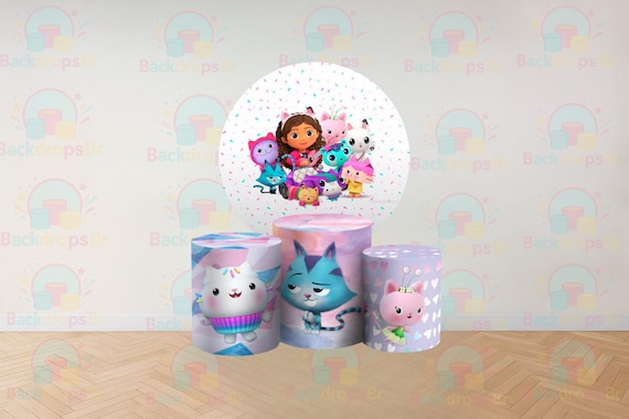 Magical House Cartoon Inspired Round Backdrop Cylinders Cover Round Backdrop Cover Photo Photography Background