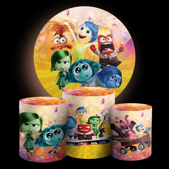 Cartoon games Inspired Round Backdrop Cylinders Cover Round Backdrop Cover Photo Photography Background