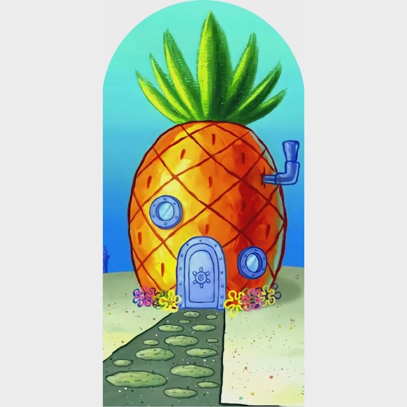 Cartoon sponge Inspiration Arch Backdrop for Birthday Party| Arch Backdrop|Photo Backdrop