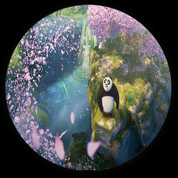 Cartoon panda Inspired Round Backdrop | Round Backdrop Cover | Photo Photography Background