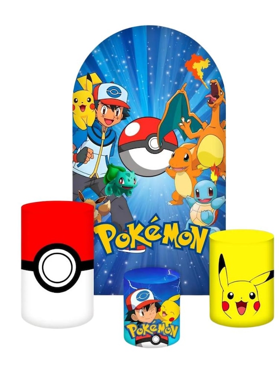 Adventure game Arch Backdrop Set 4 Pieces | Cylinder Covers for Birthday Party