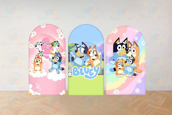 Cartoon Arch Backdrop Cover Backdrop 3 pieces