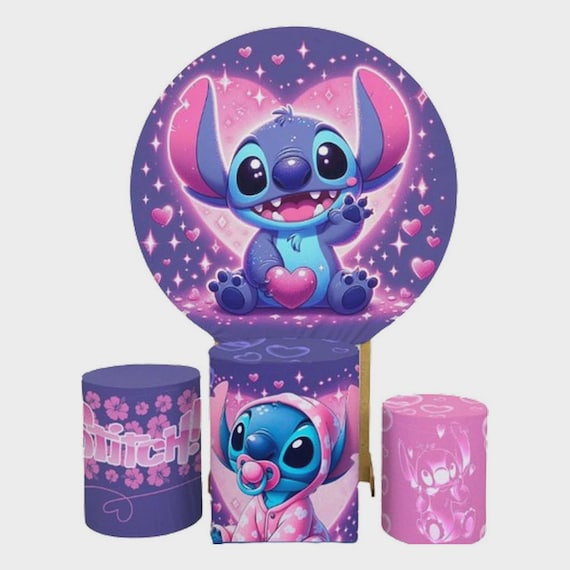 Cartoon Hawaiian Alien Inspired Round Backdrop Cylinders Cover Round Backdrop Cover Photo Photography Background