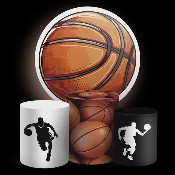 Basketball Inspired Round Backdrop Cylinders Cover Round Backdrop Cover Photo Photography Background