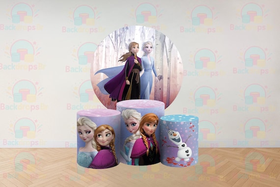 Cartoon princess Inspired Round Backdrop Cylinders Cover Round Backdrop Cover Photo Photography Background