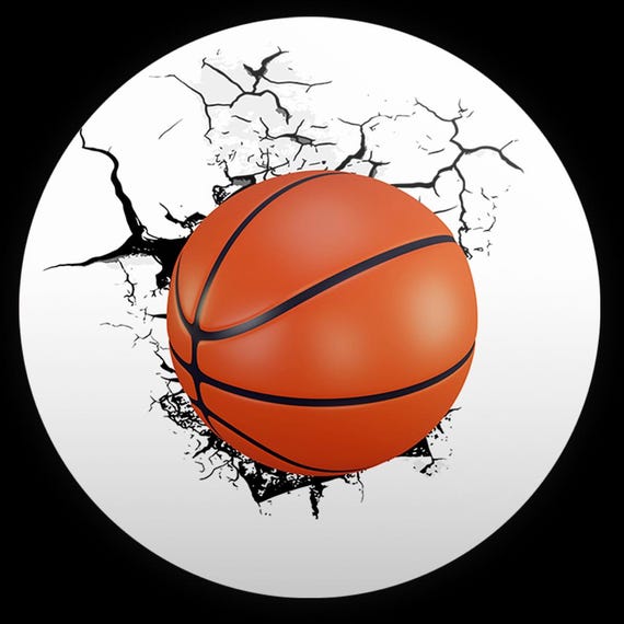 Cartoon Basketball Inspired Round Backdrop | Round Backdrop Cover | Photo Photography Background