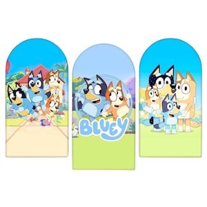 Honden Inspiratie cartoon Boog Achtergrond Cover Achtergrond 3 stuks