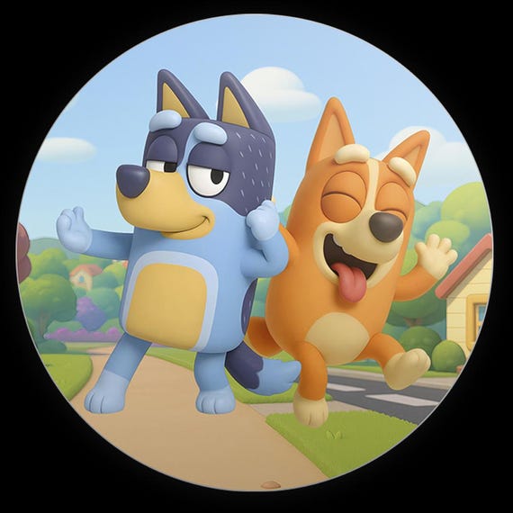 Cartoon dogs Inspired Round Backdrop | Round Backdrop Cover | Photo Photography Background