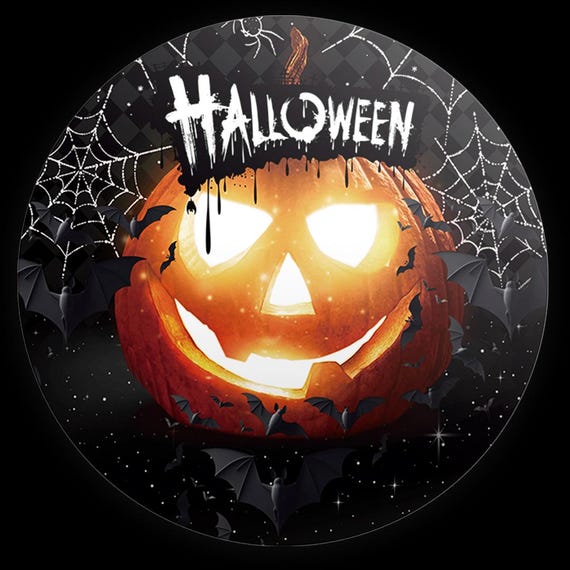 Halloween Inspired Round Backdrop | Round Backdrop Cover | Photo Photography Background