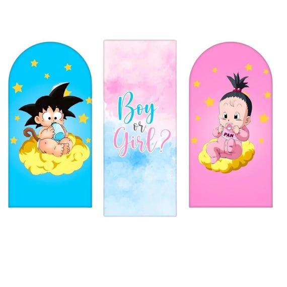Dragon gender reveal Arch Backdrop Cover Backdrop 3 pieces| baby shower backdrop