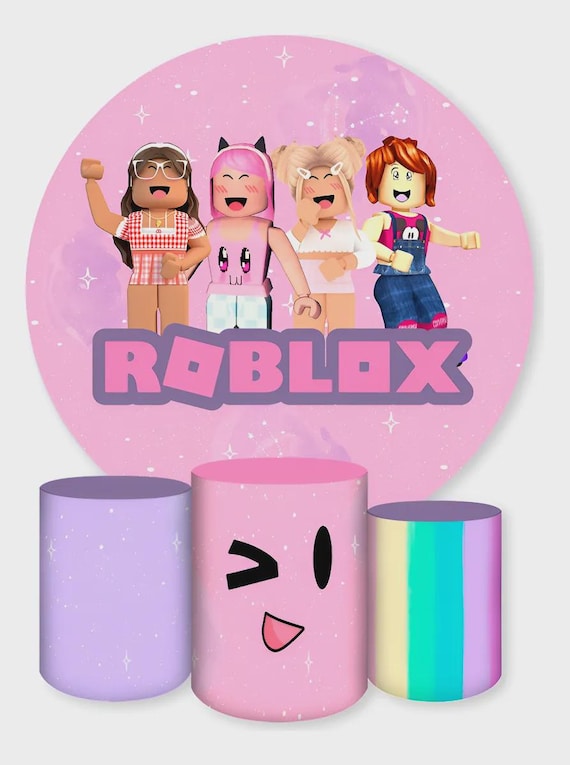 Cartoon games Inspired Round Backdrop Cylinders Cover Round Backdrop Cover Photo Photography Background