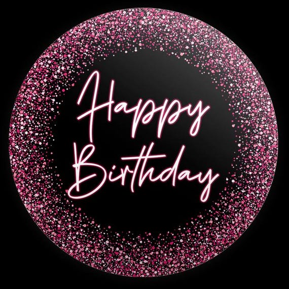Happy Birthday Inspired Round Backdrop | Round Backdrop Cover | Photo Photography Background